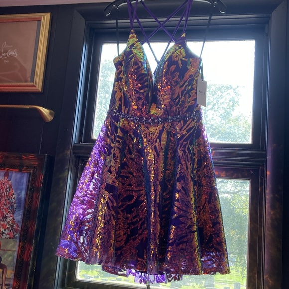 NWT ALYCE PARIS Dress Size 6 bright purple - Picture 15 of 17